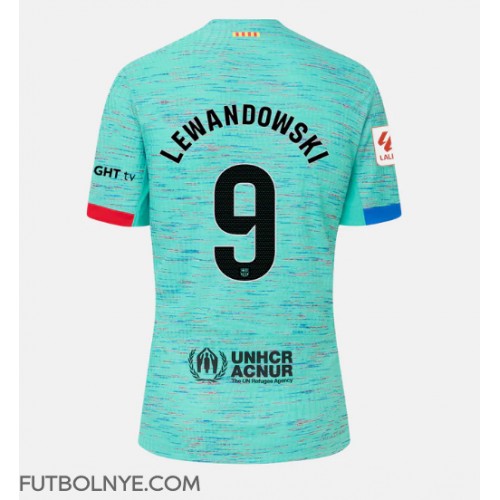 Camiseta Barcelona Robert Lewandowski #9 Tercera Equipación para mujer 2023-24 manga corta
